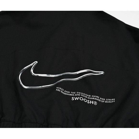 Nike Sportswear Black Cargo Utility Jumpsuit One Piece Women's Sz M Large Swoosh - Picture 2 of 16